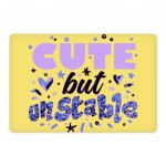 Cute but Unstable Pet Food Mat - Funny Design Anti-Slip Pet Bowl Mat - Graphic Pet Feeding Mat MADE IN THE USA Pet Supplies Pet Supplies