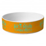 Life Is Better With Pets Pet Bowl - Kawaii Dog Bowl - Printed Pet Food Bowl MADE IN THE USA Pet Supplies Pet Supplies