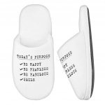 Today's Purpose Memory Foam Slippers - Quote Slippers - Graphic Slippers Fashion Slippers and Socks