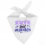 Cute but Unstable Pet Bandana - Funny Design Dog Bandana - Graphic Pet Scarf MADE IN THE USA Pet Clothing Pet Supplies Pet Supplies