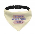 My Dog Is My Best Friend Pet Bandana Collar - Cute Scarf Collar - Art Dog Bandana MADE IN THE USA Pet Clothing Pet Supplies Pet Supplies