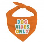Dog Vibes Only Pet Bandana - Word Art Dog Bandana - Cute Pet Scarf MADE IN THE USA Pet Clothing Pet Supplies Pet Supplies