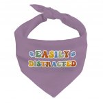 Easily Distracted Pet Bandana - Themed Dog Bandana - Colorful Pet Scarf MADE IN THE USA Pet Clothing Pet Supplies Pet Supplies