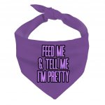 Feed Me Pet Bandana - Word Design Dog Bandana - Dog Theme Pet Scarf MADE IN THE USA Pet Clothing Pet Supplies Pet Supplies