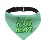 I'll Steal Your Heart Pet Bandana Collar - Art Print Scarf Collar - Word Design Dog Bandana MADE IN THE USA Pet Clothing Pet Supplies Pet Supplies