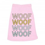 Woof Dog Sleeveless Shirt - Word Art Dog Shirt - Beautiful Dog Clothing MADE IN THE USA Pet Clothing Pet Supplies Pet Supplies